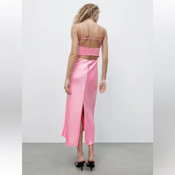 Zara pink slip dress - Picture 13 of 17